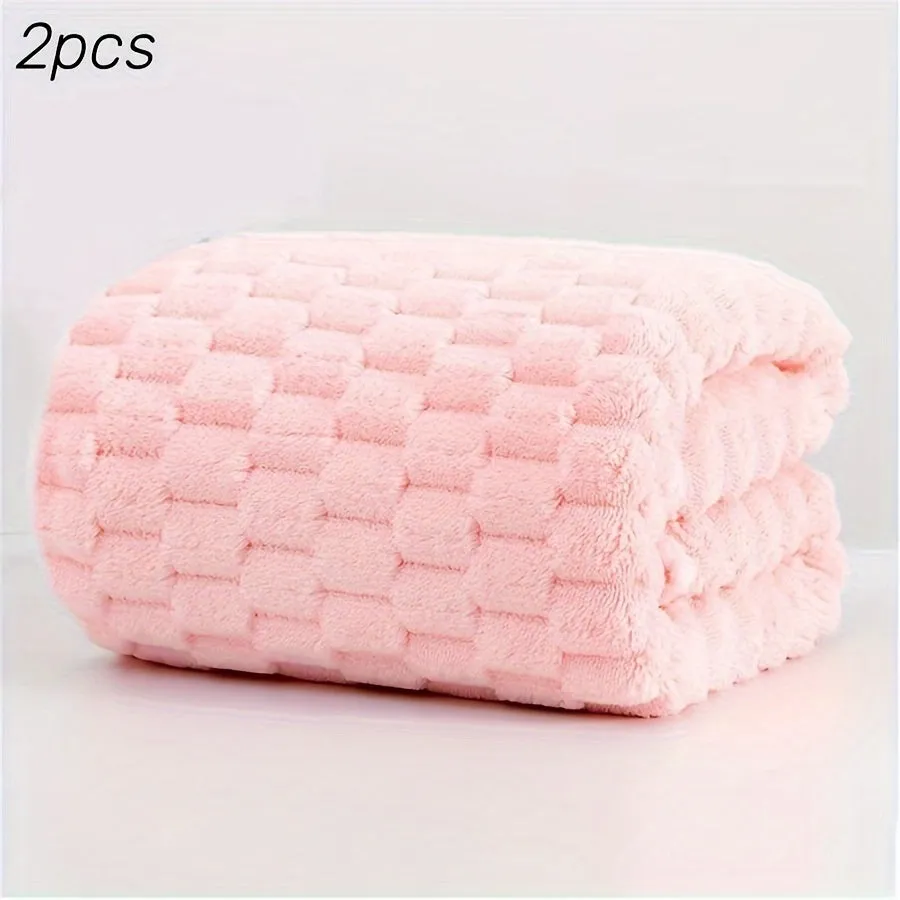 2-Piece -"Quick-Dry" Luxury Microfiber Bath Towels, 2pcs Ultra Absorbent & Soft Waffle Weave, Quick Dry For Spa, Gym, Travel