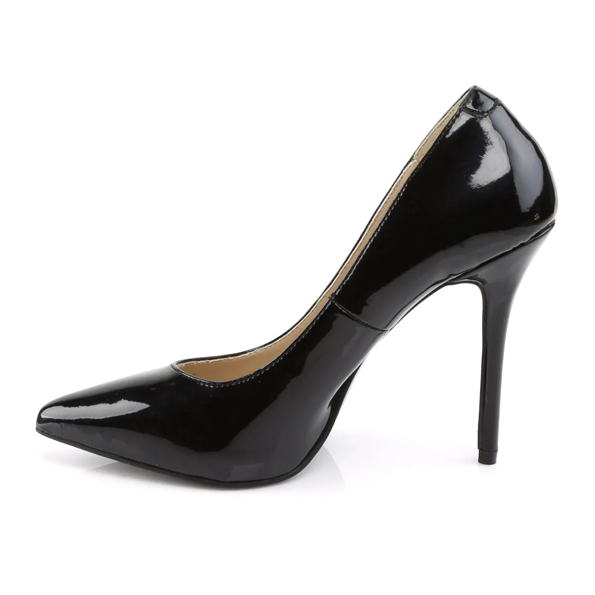 5 Inches Black Patent Classic Stilettos