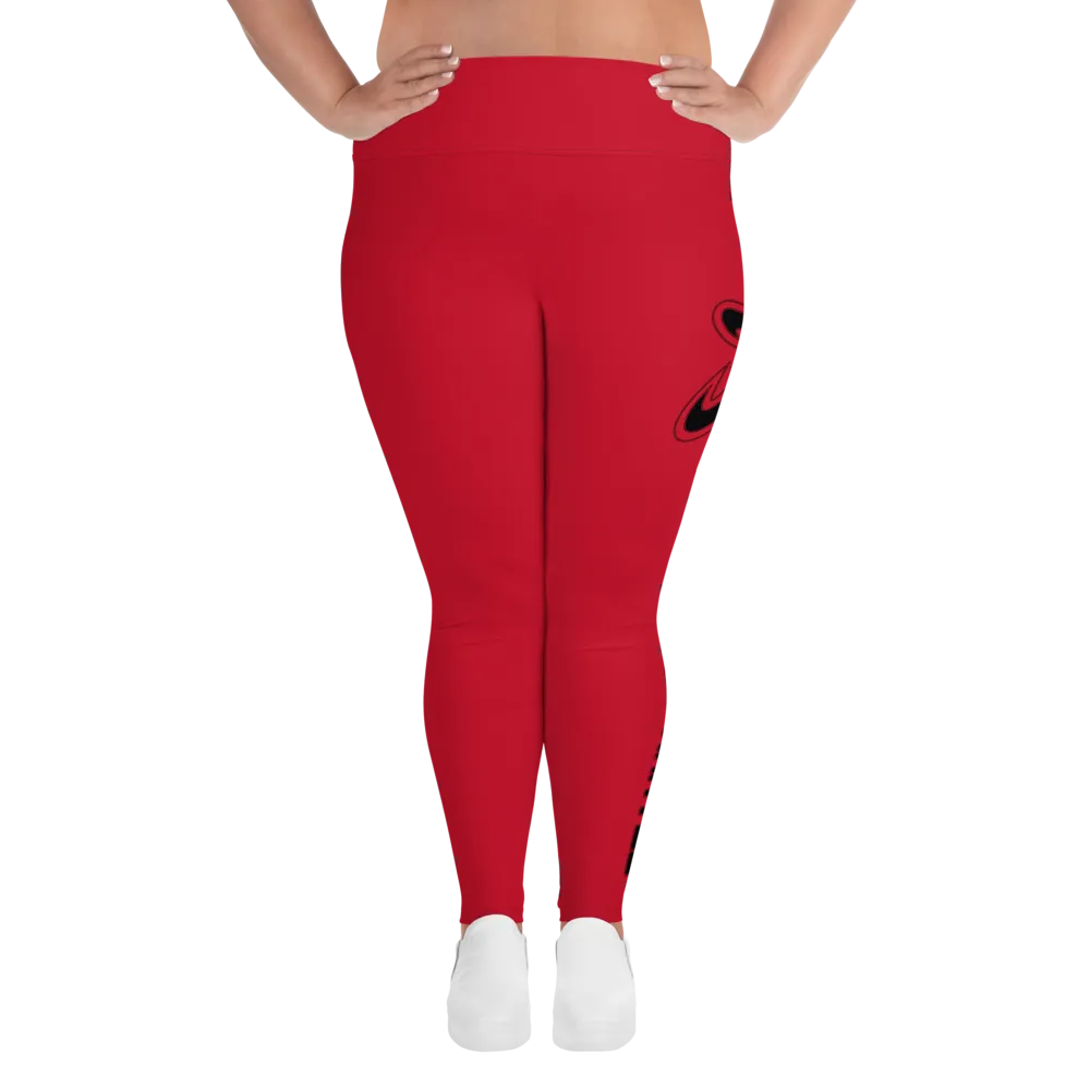 Athletic Apparatus Red Black logo Plus Size Leggings