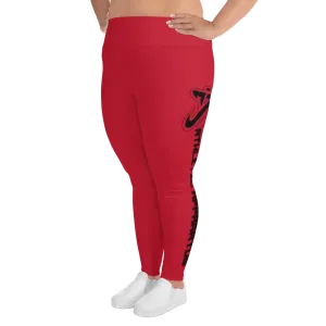 Athletic Apparatus Red Black logo Plus Size Leggings