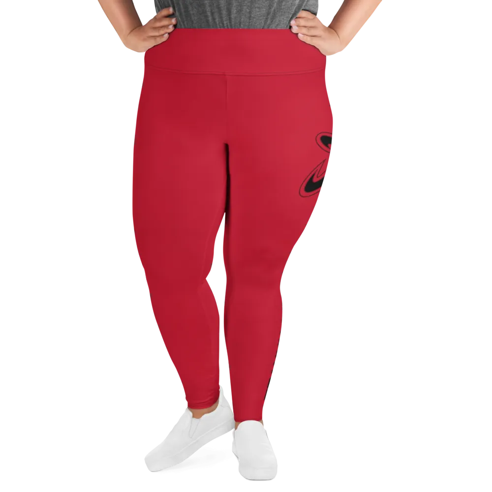 Athletic Apparatus Red Black logo Plus Size Leggings