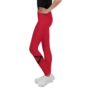 Athletic Apparatus Red Black logo White stitch V3 Youth Leggings