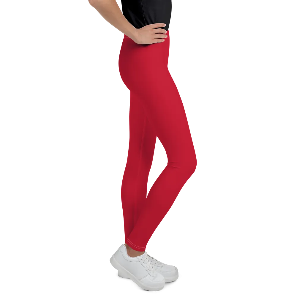 Athletic Apparatus Red Black logo White stitch V3 Youth Leggings