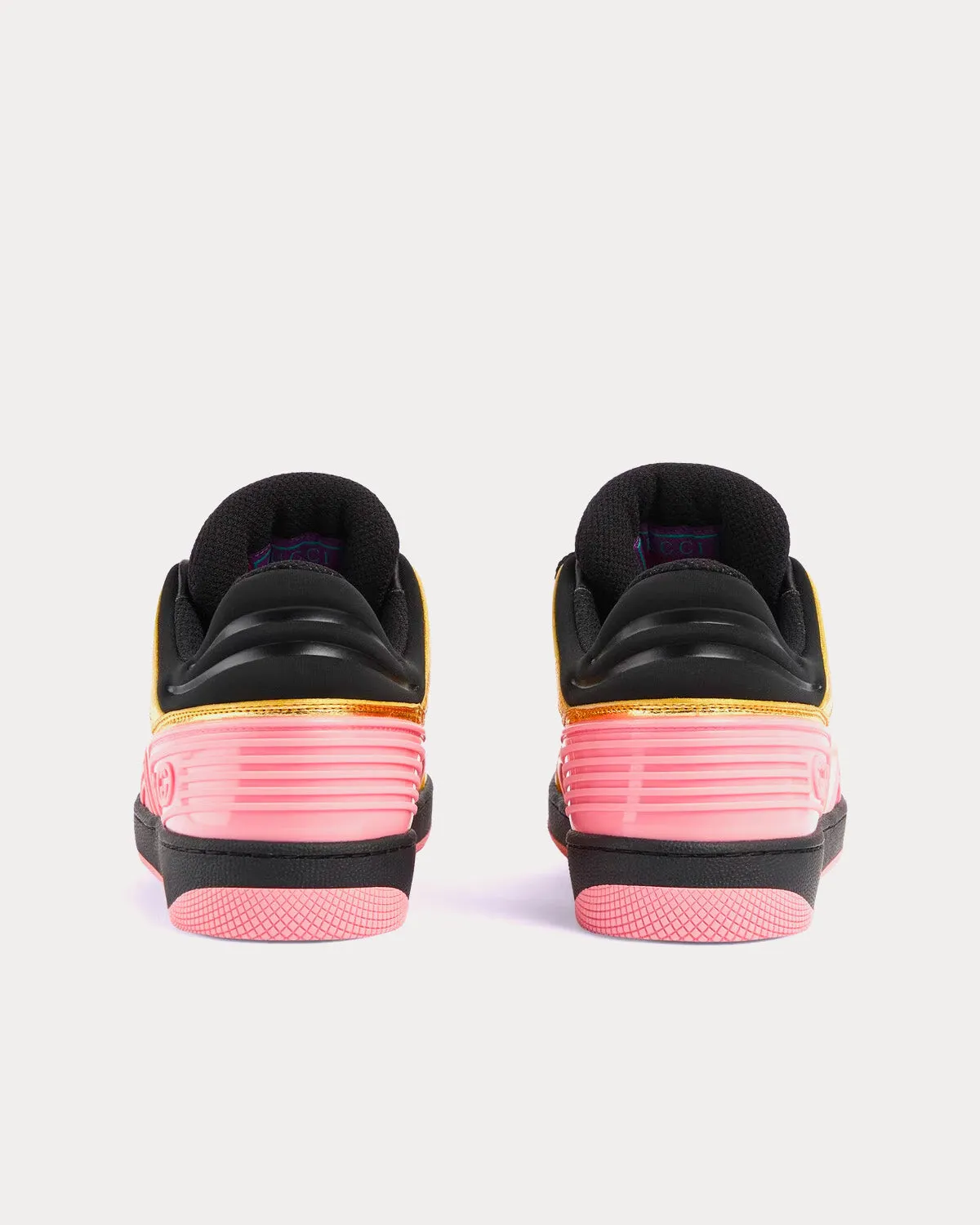 Basket Leather Gold Metallic / Pink Low Top Sneakers