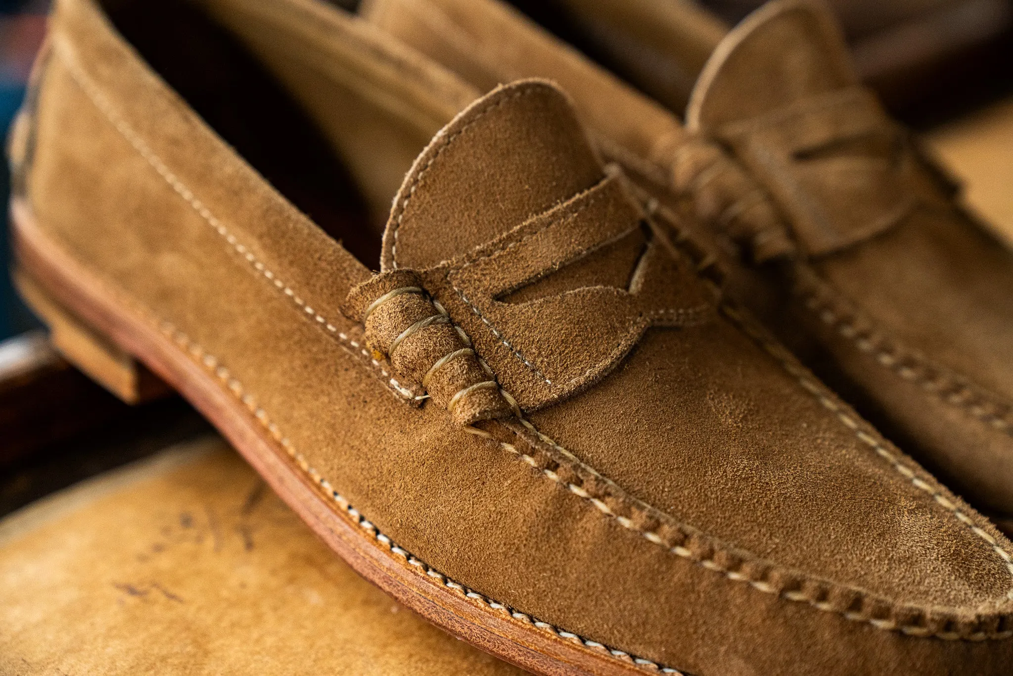 Beefroll Penny Loafers - Khaki Orion Fleshout