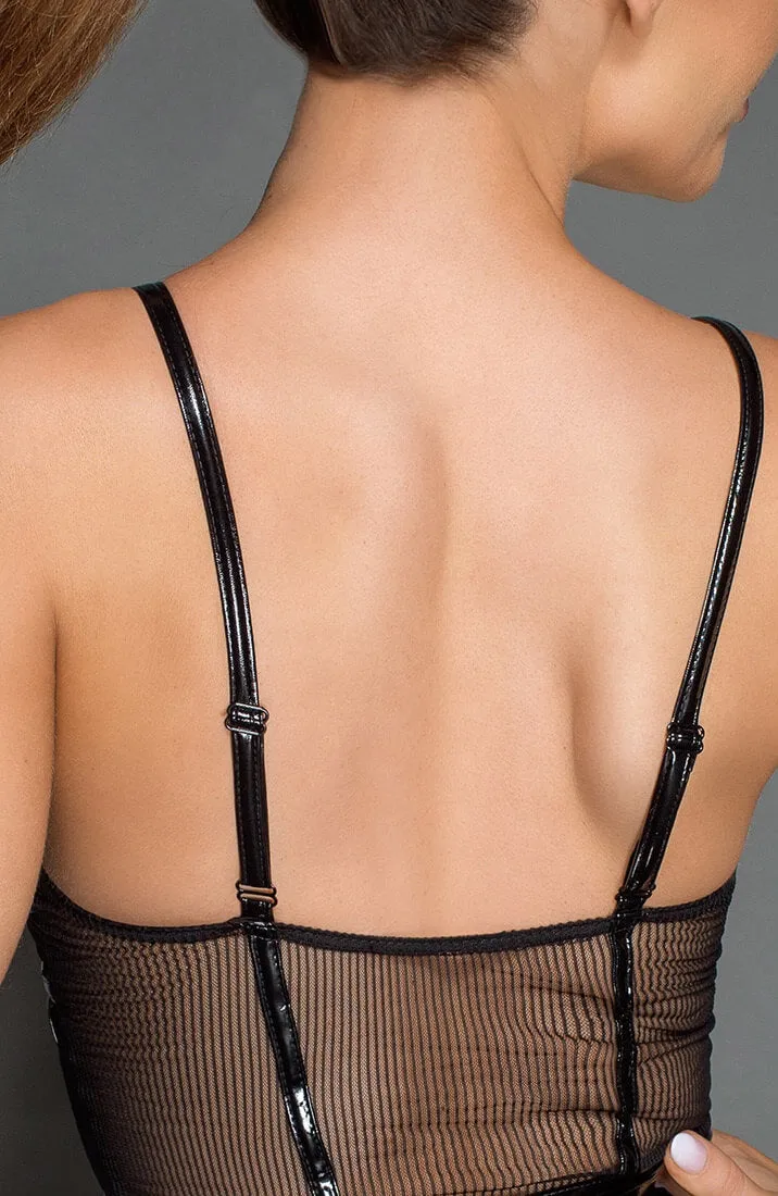 Black PVC & mesh doll dress - MANIFEST