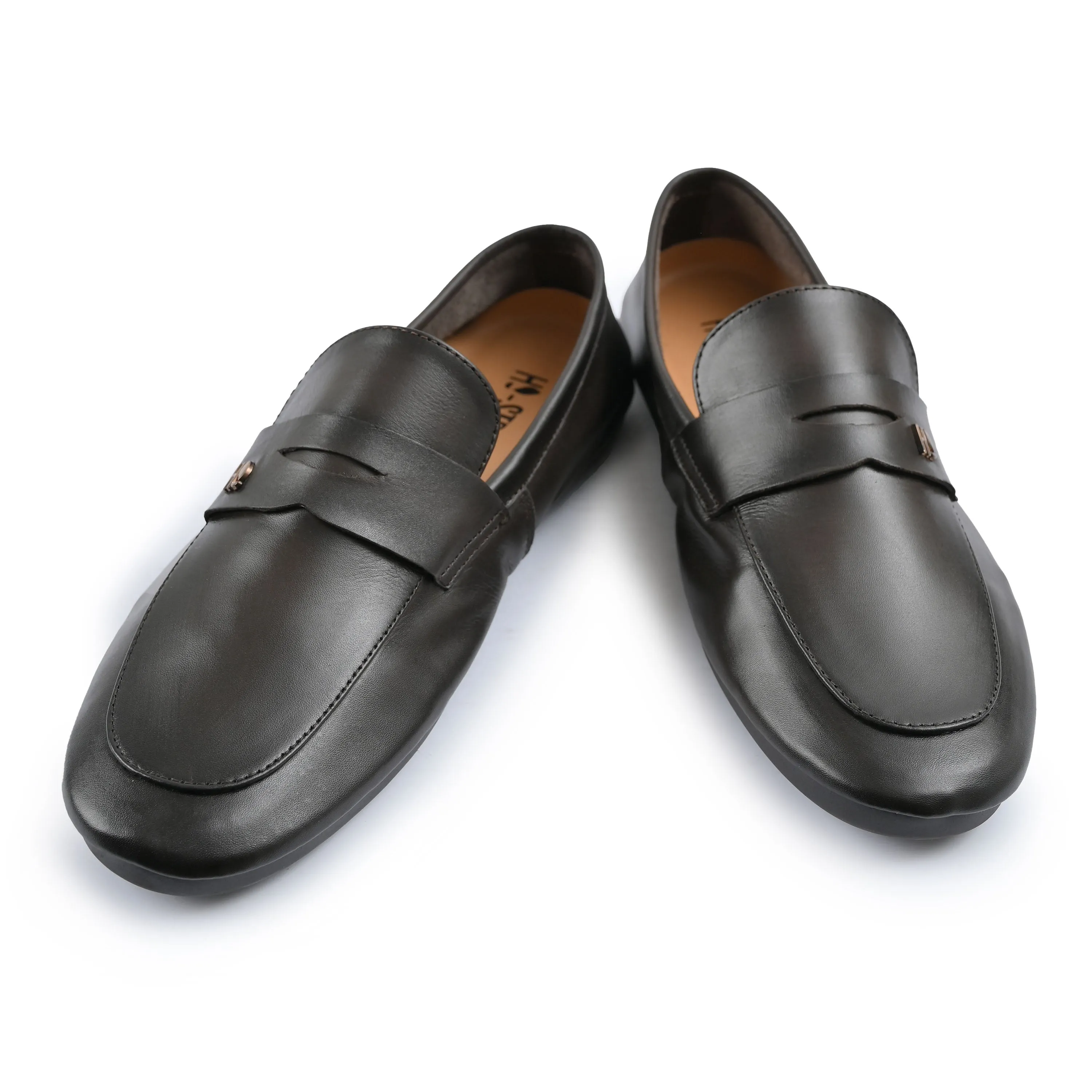 BROWN SOFT LEATHER LOAFERS