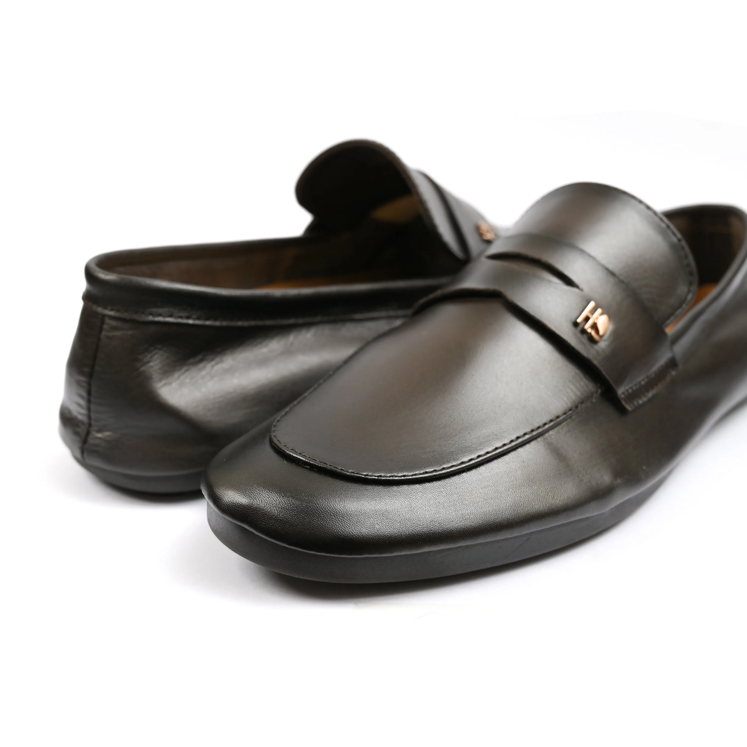 BROWN SOFT LEATHER LOAFERS