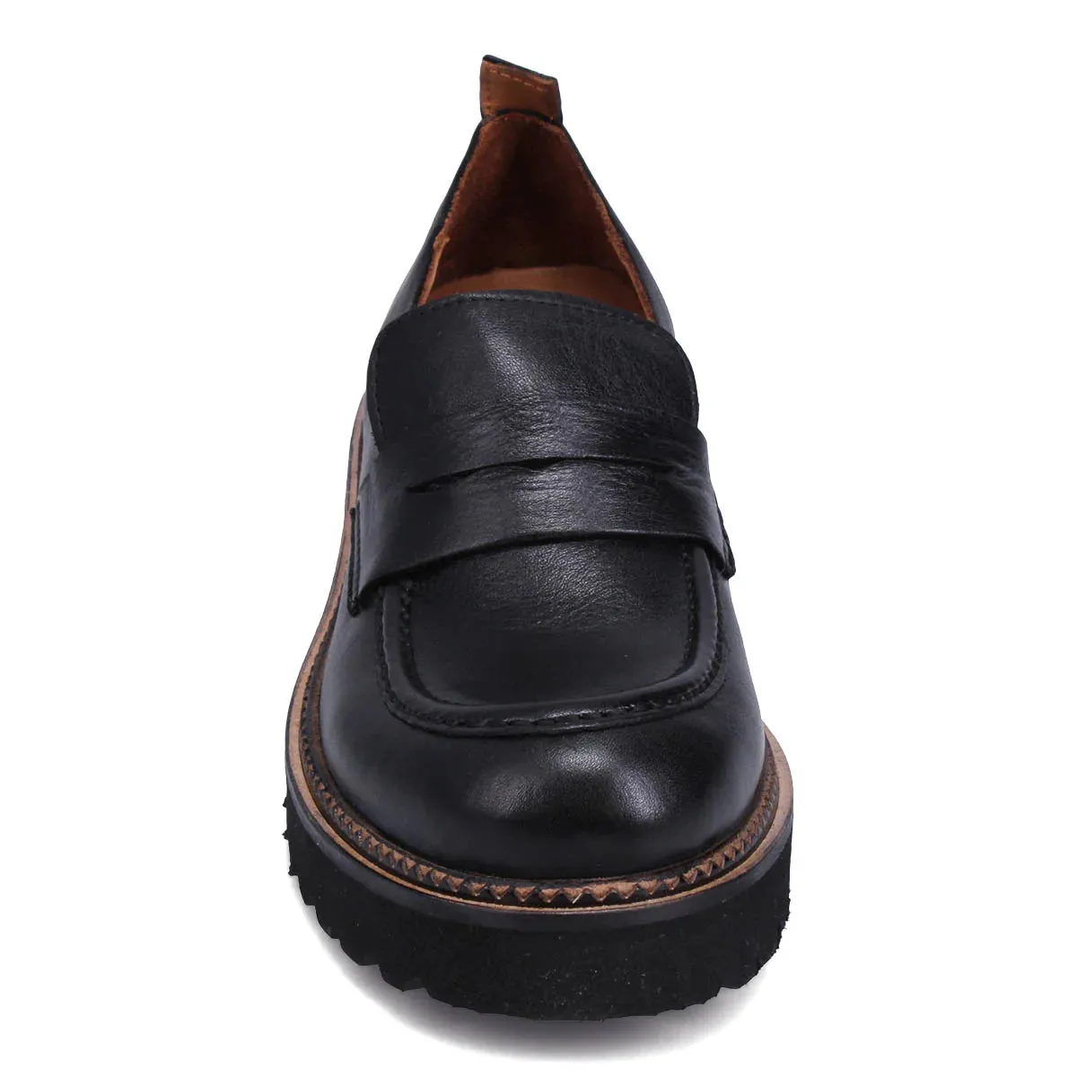 Bueno Annie Loafer | Black   Merlot