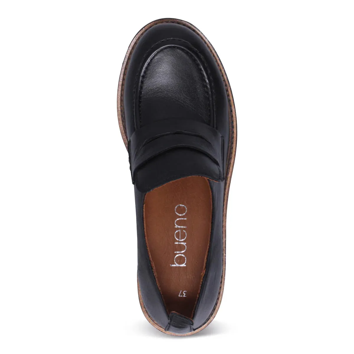 Bueno Annie Loafer | Black   Merlot