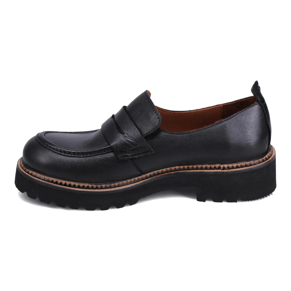 Bueno Annie Loafer | Black   Merlot