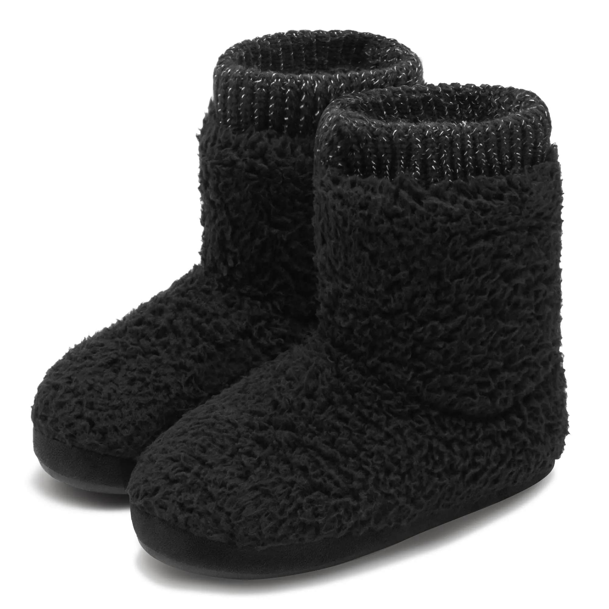 Cozy Faux Fleece Fuzzy Ankle Bootie Slippers Soft Plush Lining, Anti-Slip Sole, Comfortable Slip-on Design, Warm and Fuzzy, Indoor/Outdoor, Perfect for Cold Winter Days