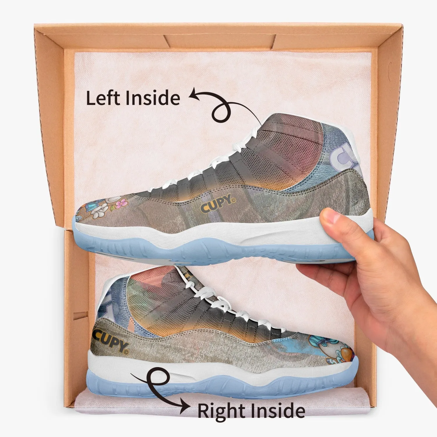 CUPY Basketball Sneakers -Blue Sole