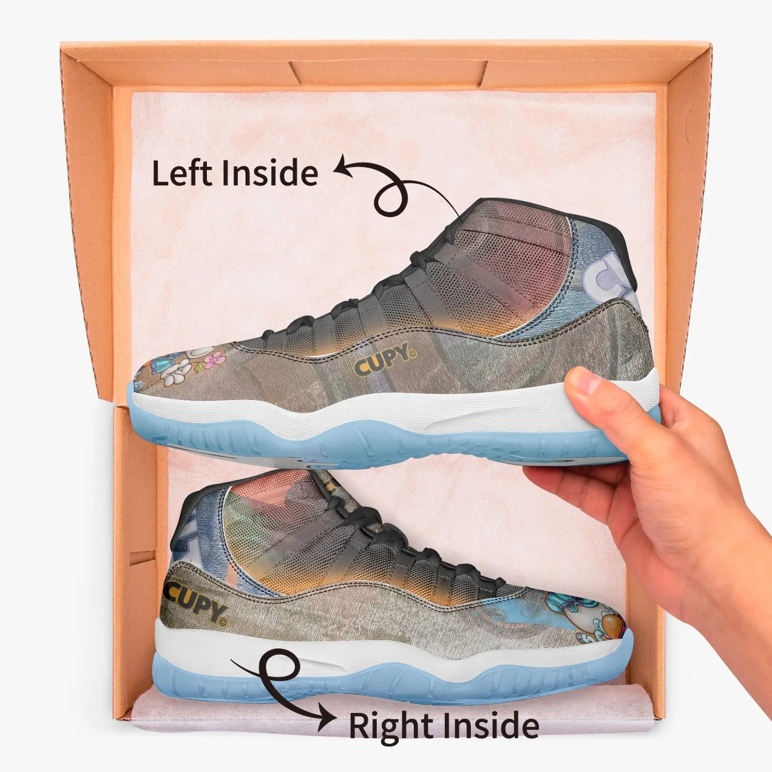 CUPY Basketball Sneakers -Blue Sole