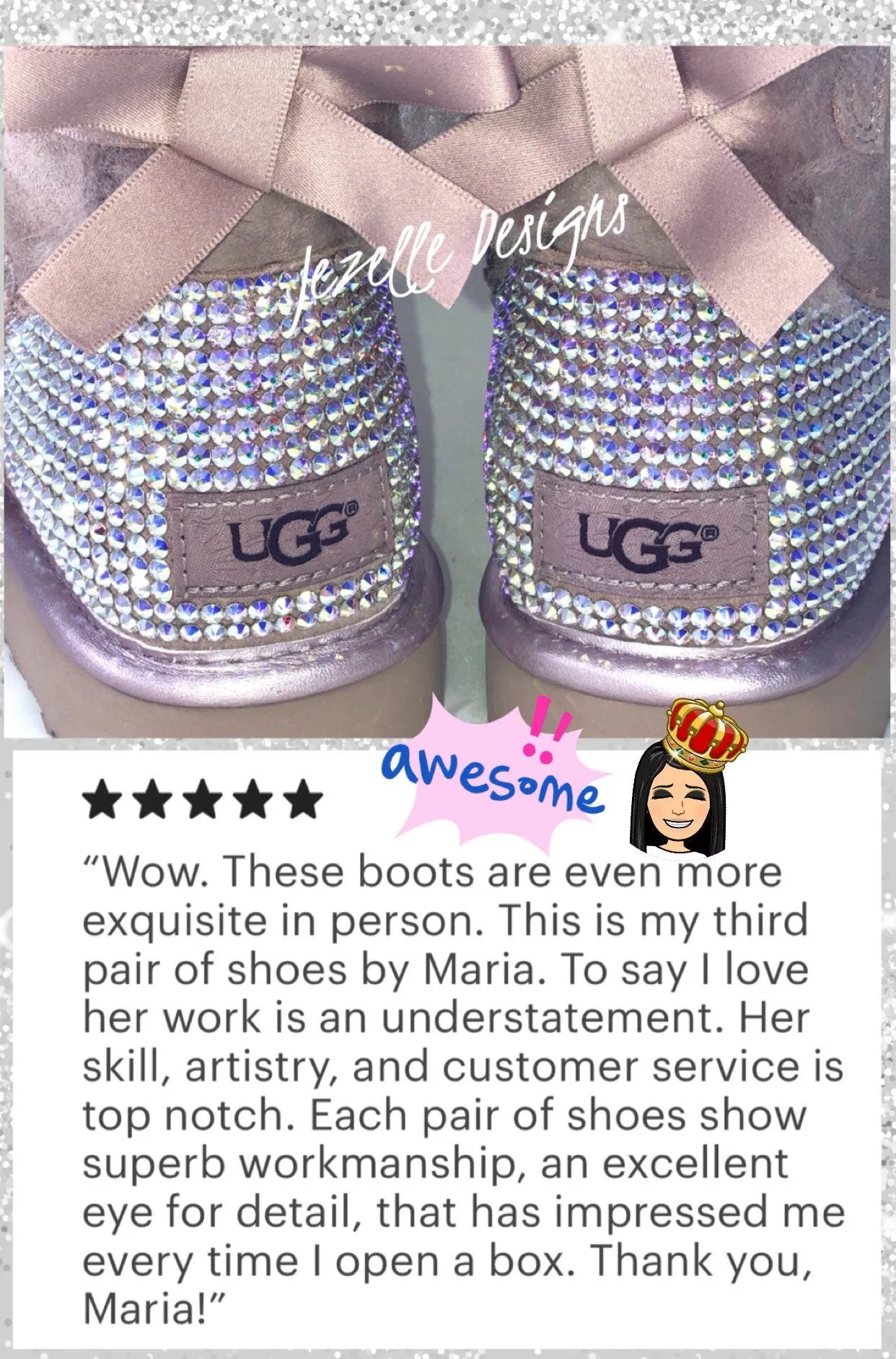 Custom Bling Swarovski Uggs Loafers