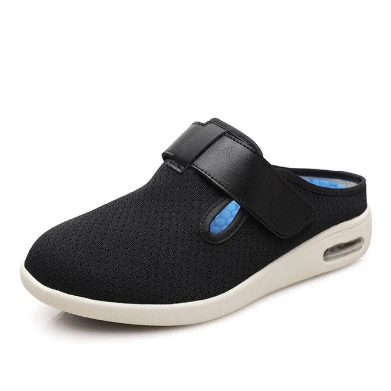 Cuzcare Orthopedic Shoes For Women Open Back Hook&loop Arch Support Slippers Spring Summer