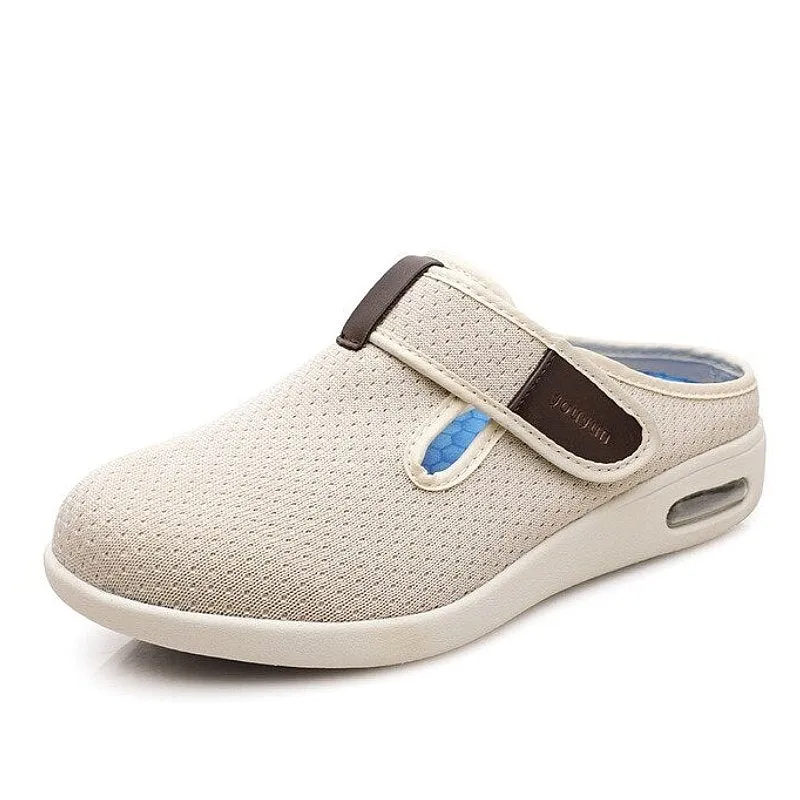 Cuzcare Orthopedic Shoes For Women Open Back Hook&loop Arch Support Slippers Spring Summer