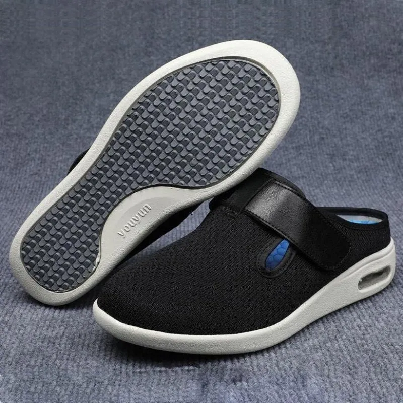 Cuzcare Orthopedic Shoes For Women Open Back Hook&loop Arch Support Slippers Spring Summer