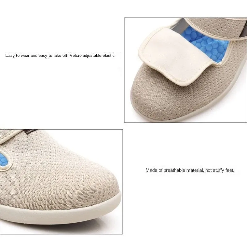 Cuzcare Orthopedic Shoes For Women Open Back Hook&loop Arch Support Slippers Spring Summer
