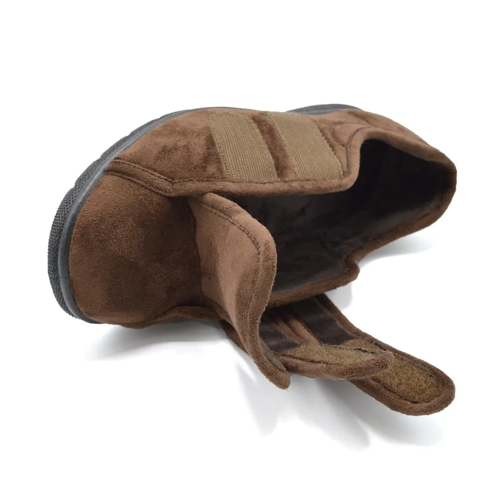 DB Joseph - Men's Extra Wide House Shoe - 2V and 6V Width Fittings - Brown