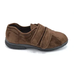 DB Joseph - Men's Extra Wide House Shoe - 2V and 6V Width Fittings - Brown
