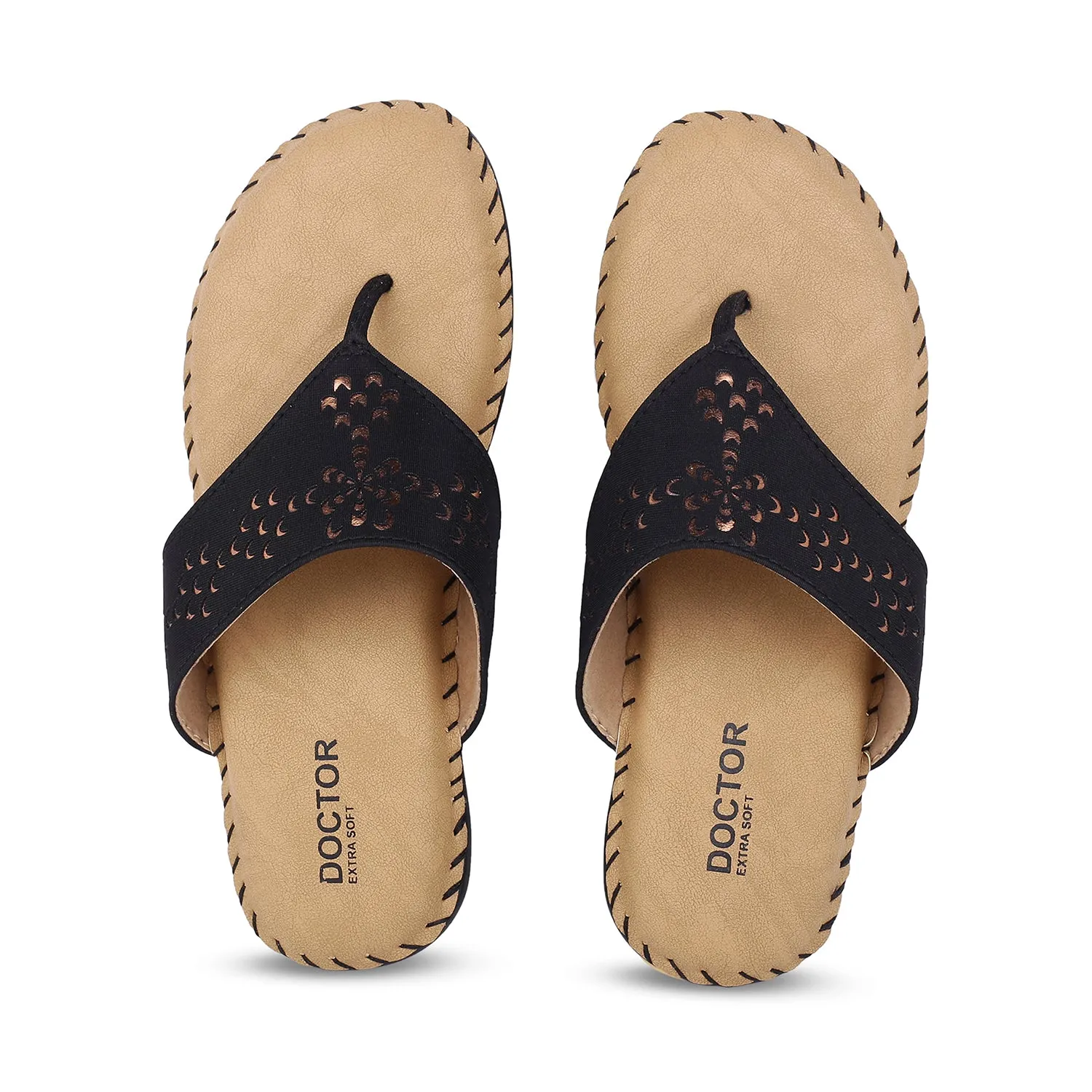 DOCTOR EXTRA SOFT ART-607 Women's Dr.Chappal For Ladies With Open Toe Style, Relaxing Footwear For Good Feet Health