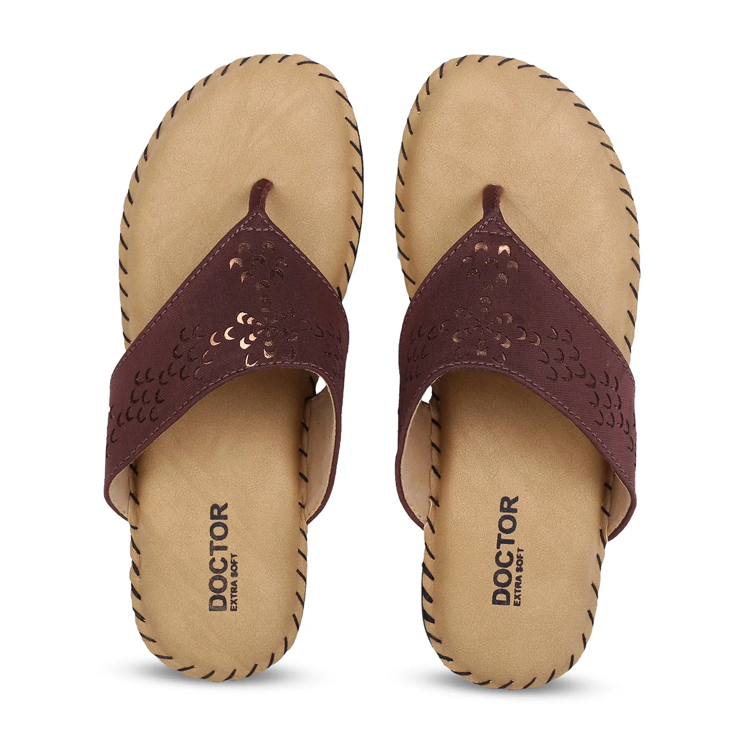 DOCTOR EXTRA SOFT ART-607 Women's Dr.Chappal For Ladies With Open Toe Style, Relaxing Footwear For Good Feet Health