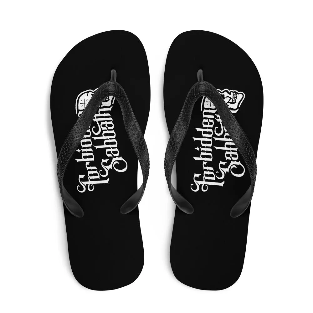 FORBIDDEN SABBATH LOGOFLIP-FLOPS