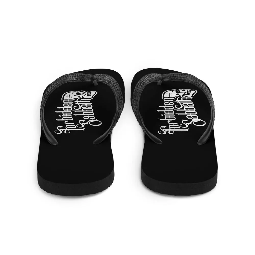 FORBIDDEN SABBATH LOGOFLIP-FLOPS