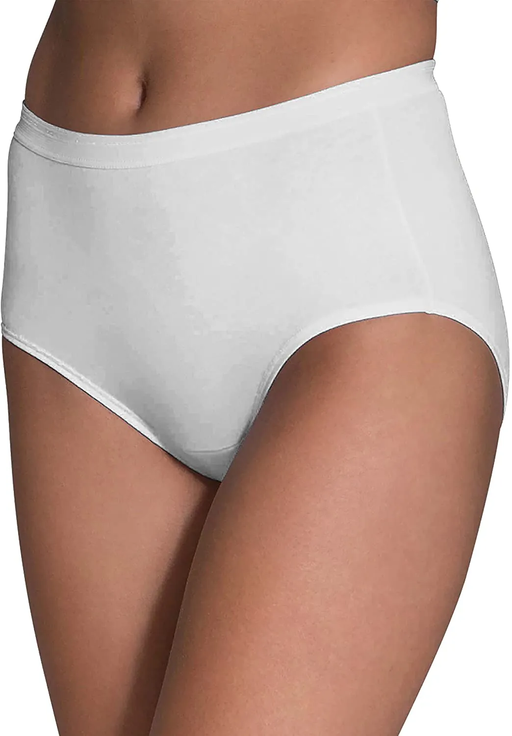 Fruit of the Loom Women's Tag Free Cotton Brief Panties (Regular & Plus Size)