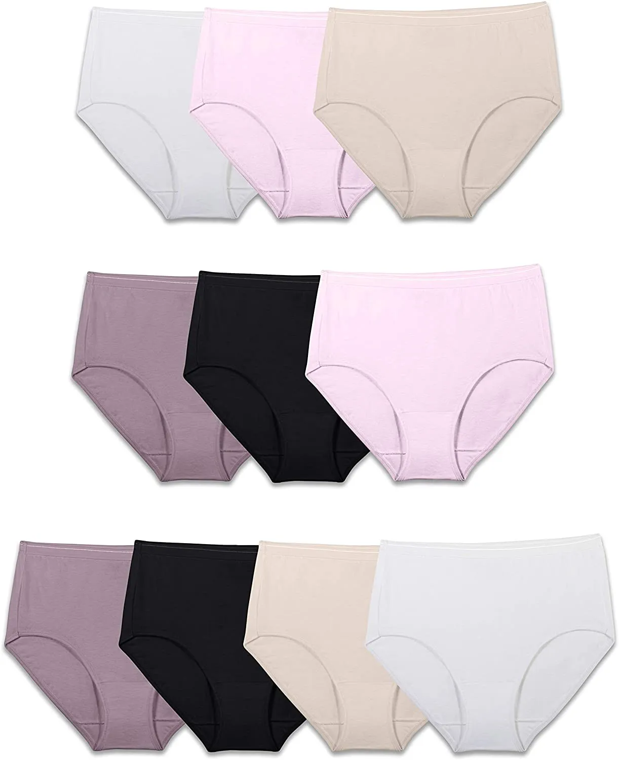 Fruit of the Loom Women's Tag Free Cotton Brief Panties (Regular & Plus Size)