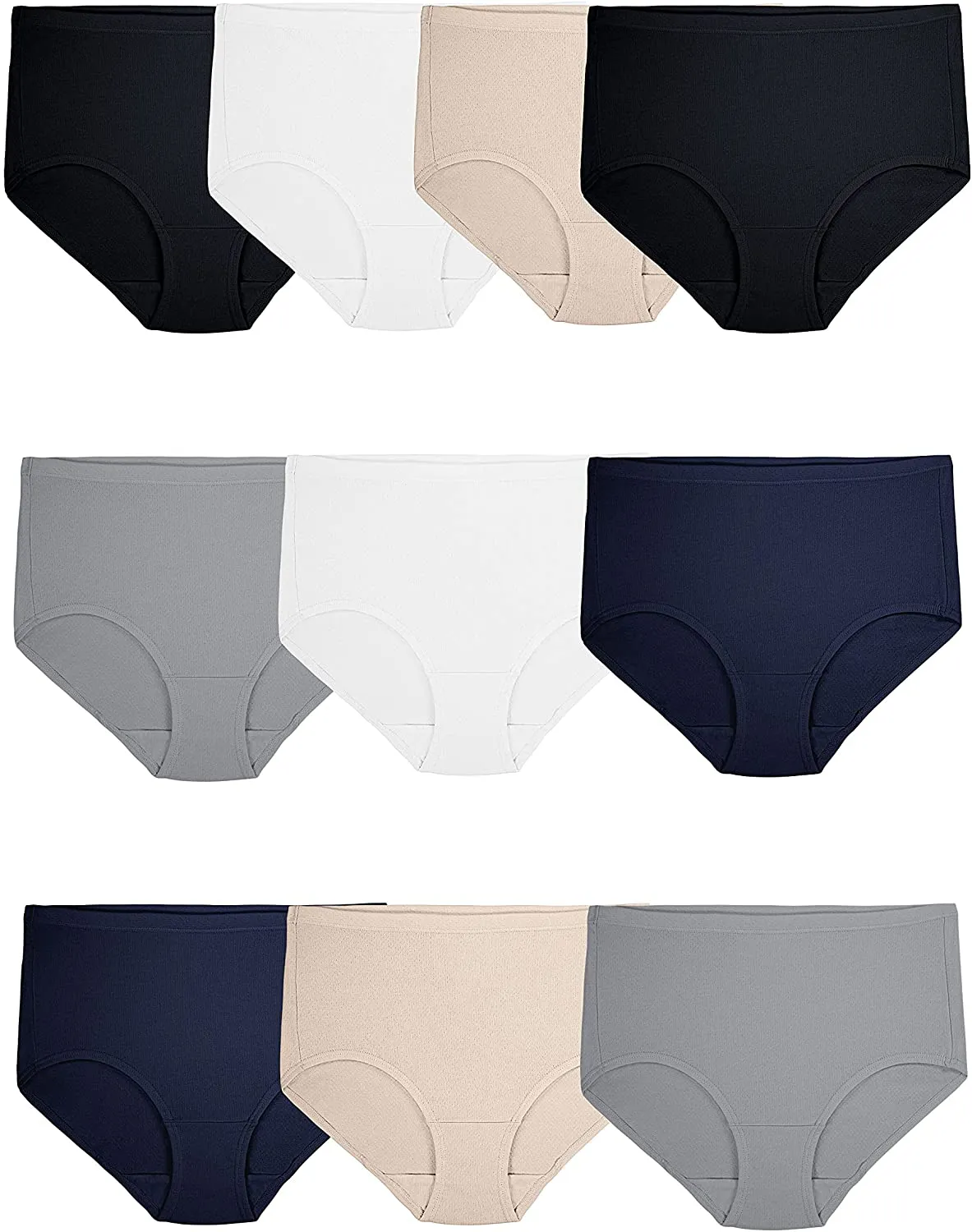Fruit of the Loom Women's Tag Free Cotton Brief Panties (Regular & Plus Size)