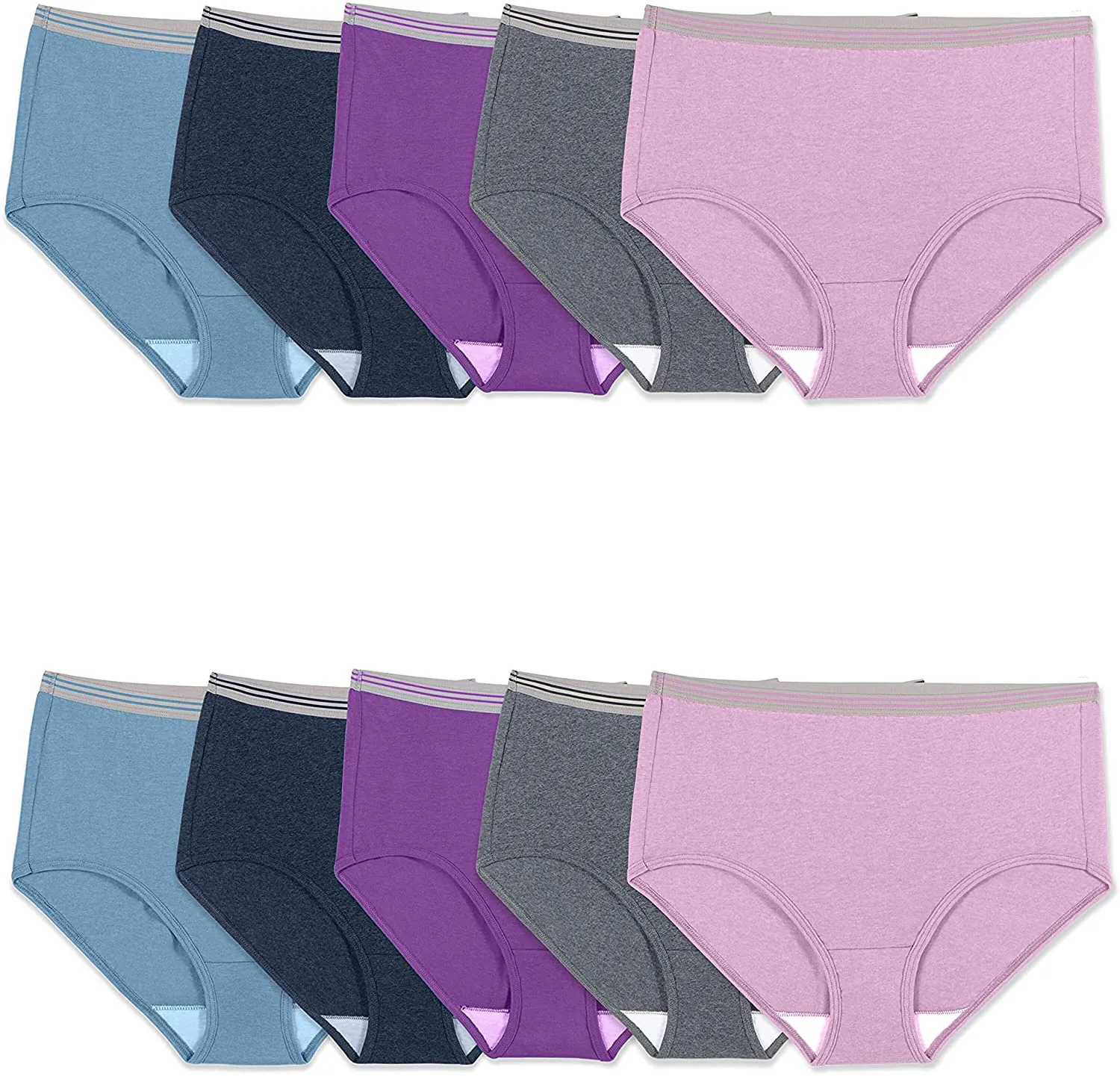 Fruit of the Loom Women's Tag Free Cotton Brief Panties (Regular & Plus Size)