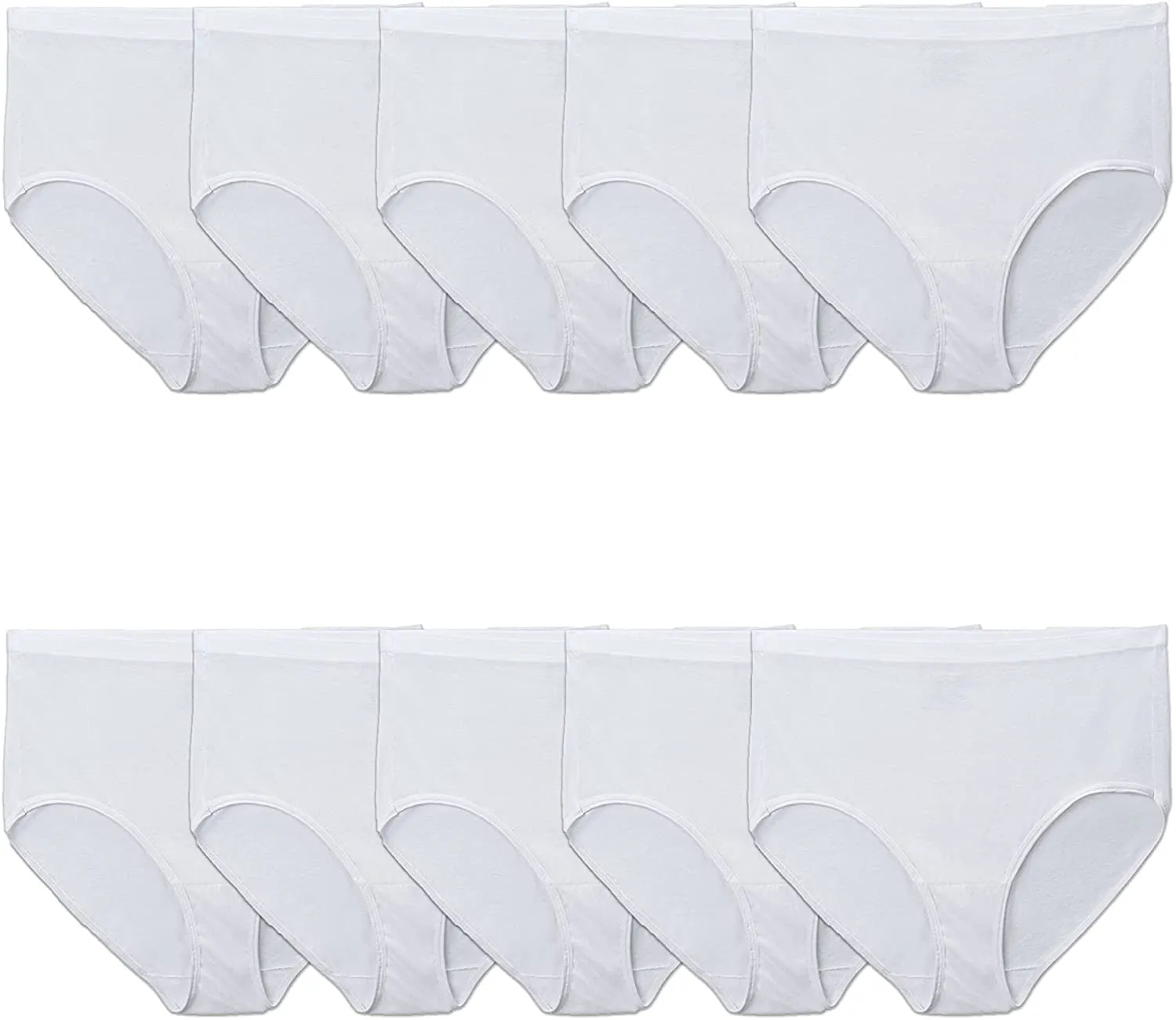 Fruit of the Loom Women's Tag Free Cotton Brief Panties (Regular & Plus Size)
