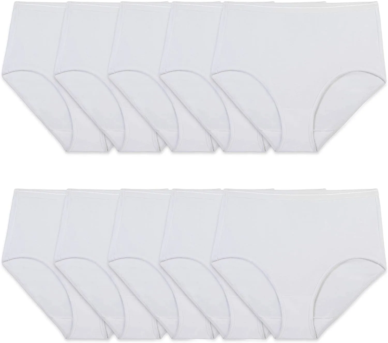 Fruit of the Loom Women's Tag Free Cotton Brief Panties (Regular & Plus Size)