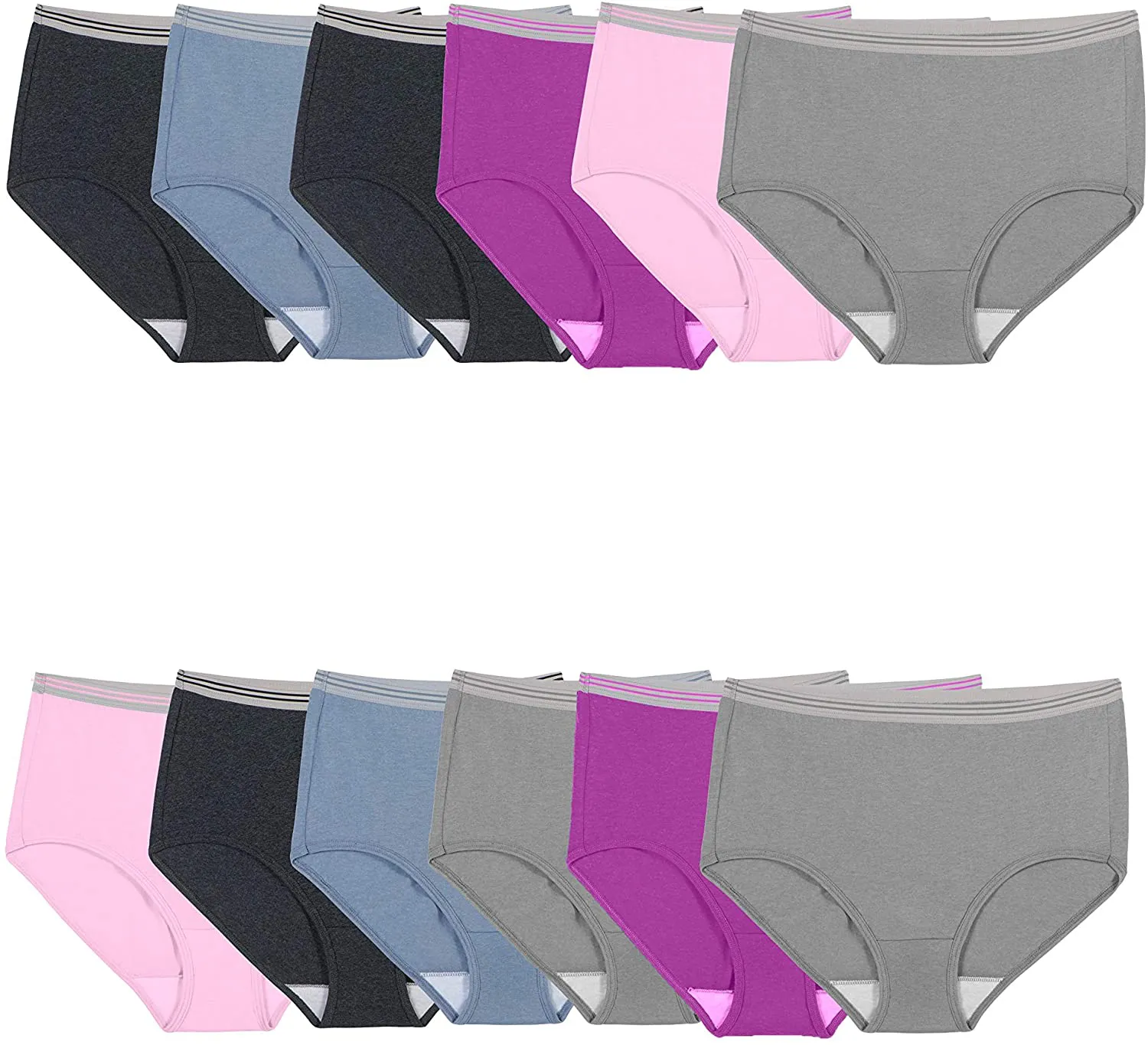 Fruit of the Loom Women's Tag Free Cotton Brief Panties (Regular & Plus Size)