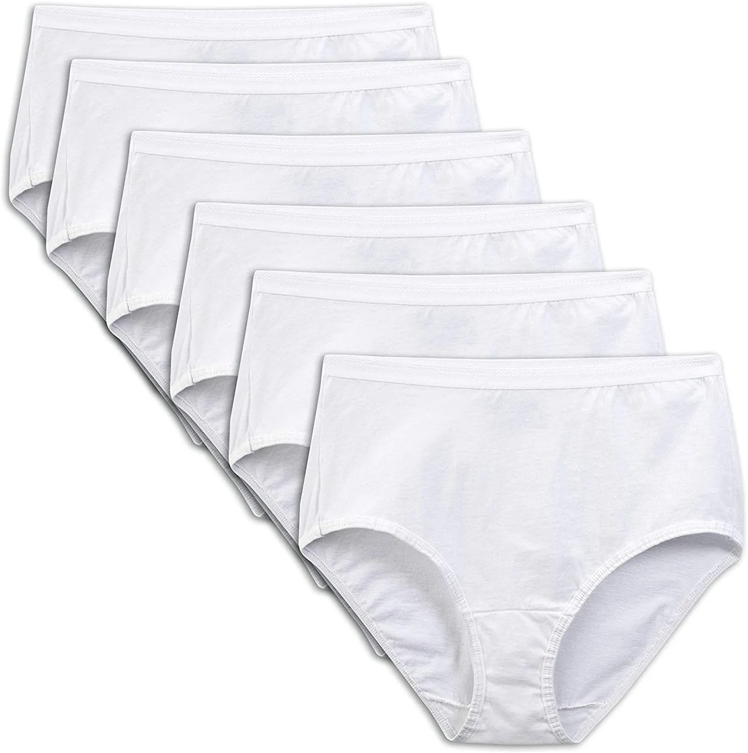 Fruit of the Loom Women's Tag Free Cotton Brief Panties (Regular & Plus Size)