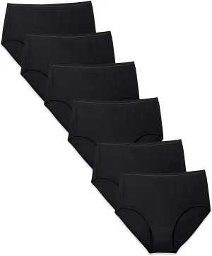 Fruit of the Loom Women's Tag Free Cotton Brief Panties (Regular & Plus Size)