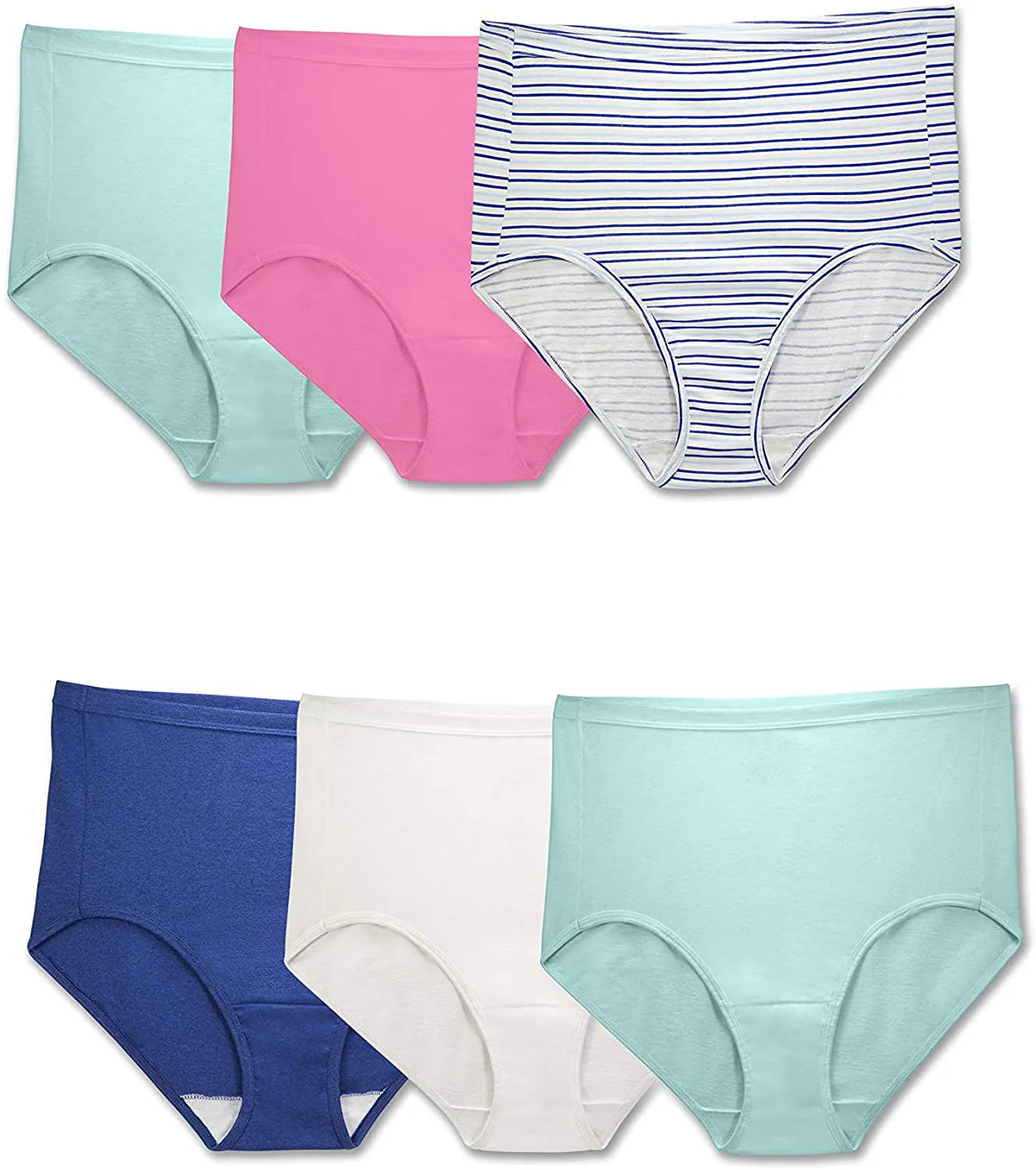 Fruit of the Loom Women's Tag Free Cotton Brief Panties (Regular & Plus Size)