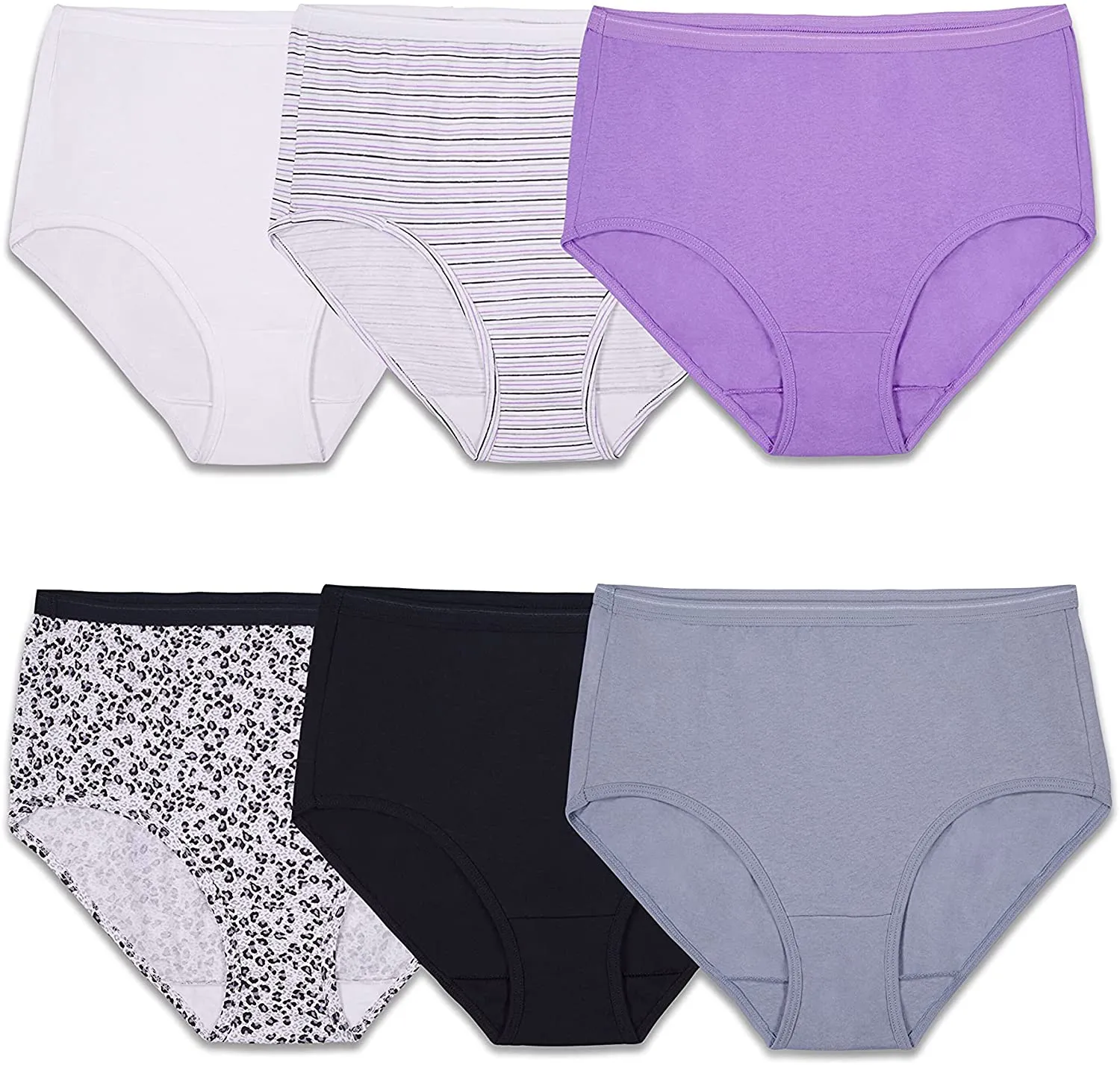 Fruit of the Loom Women's Tag Free Cotton Brief Panties (Regular & Plus Size)