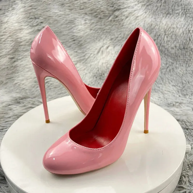 Glossy Pink Stiletto Pumps