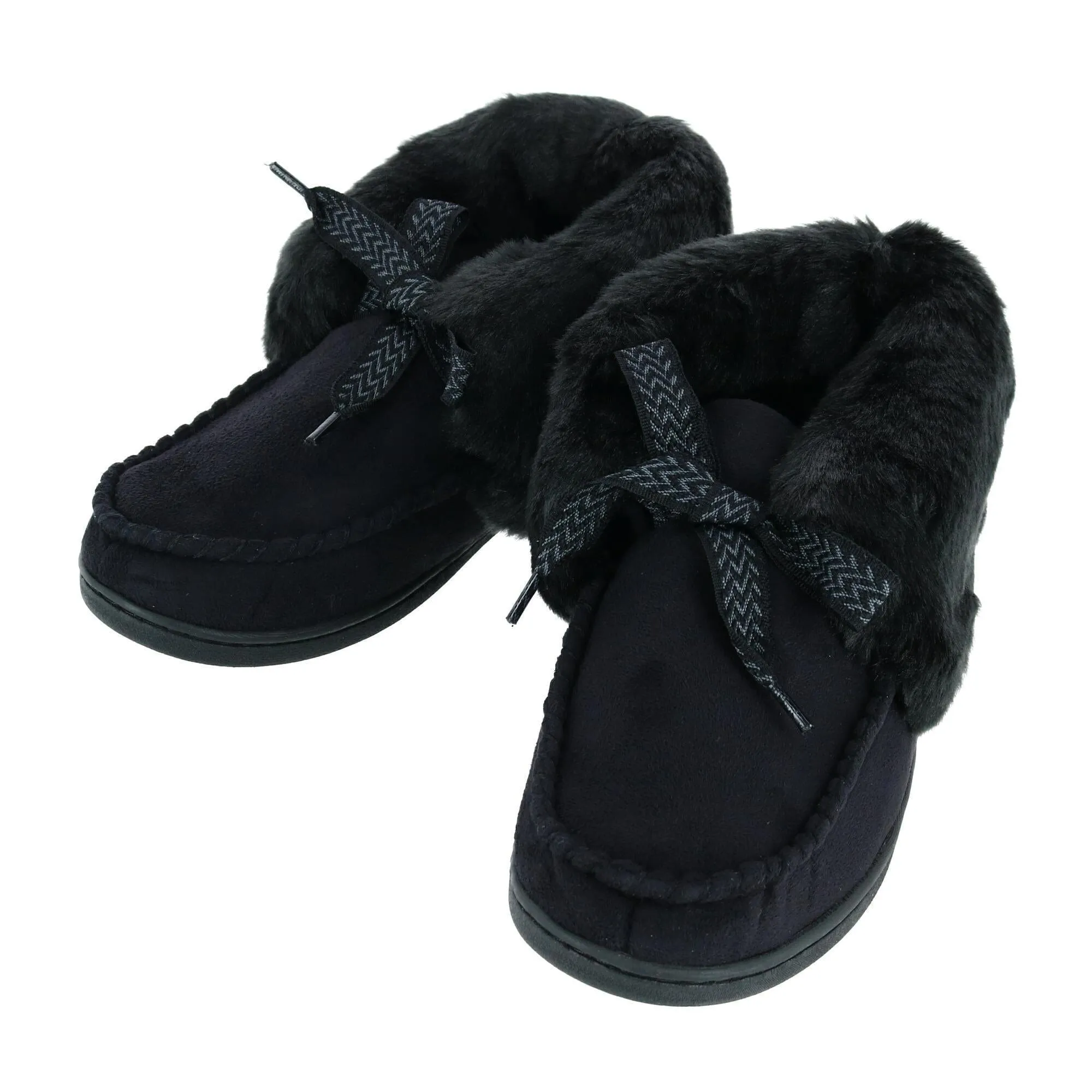 Isotoner Women's Microsuede Nelly Moc Bootie Slippers