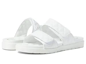 Kenneth Cole Women's Women's Reeves Quilted 2 Band Slide Sandal, White, 6