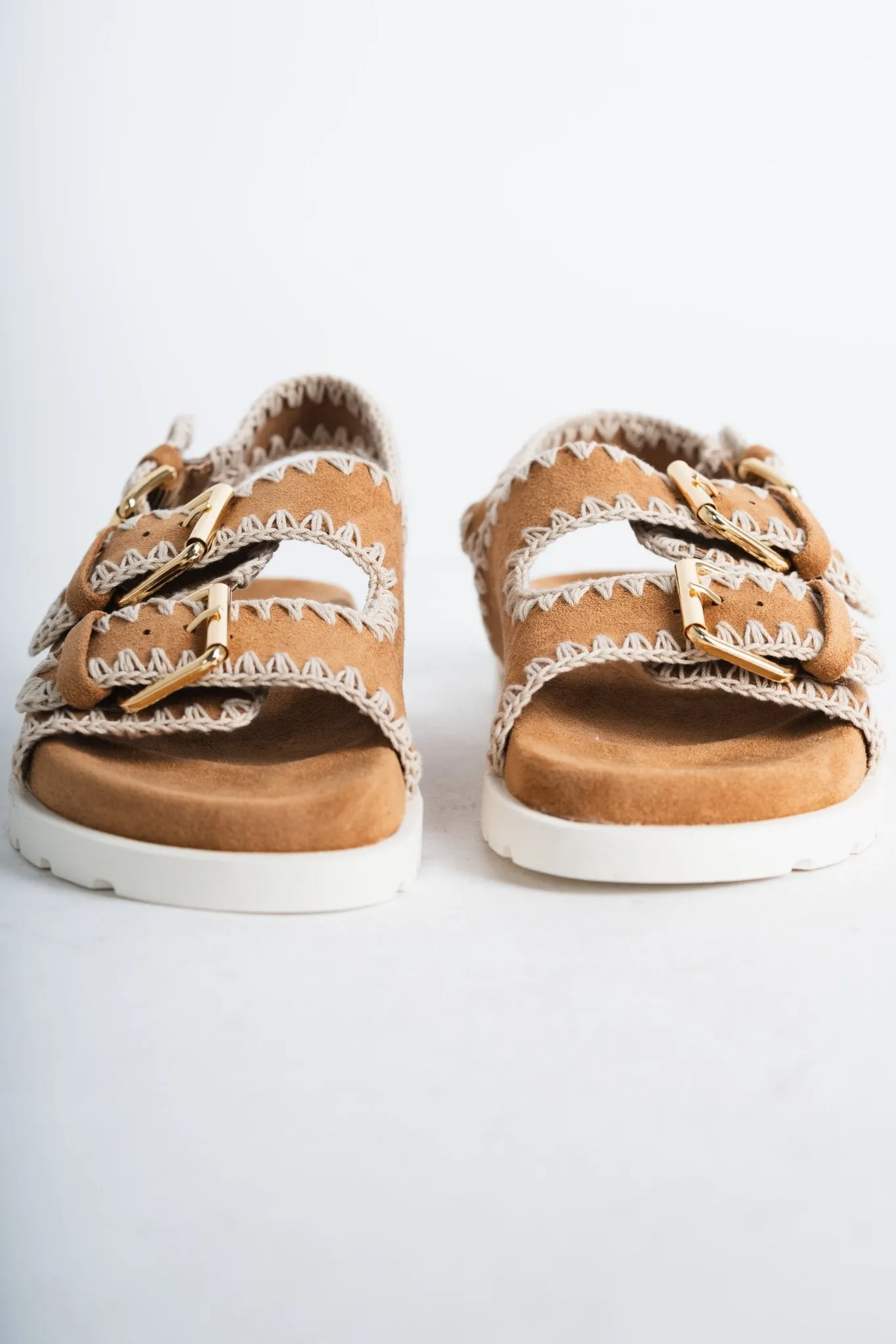 Koa sling back sandal chestnut
