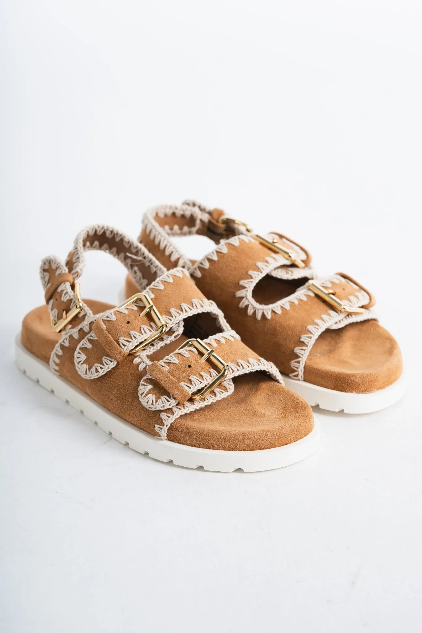 Koa sling back sandal chestnut