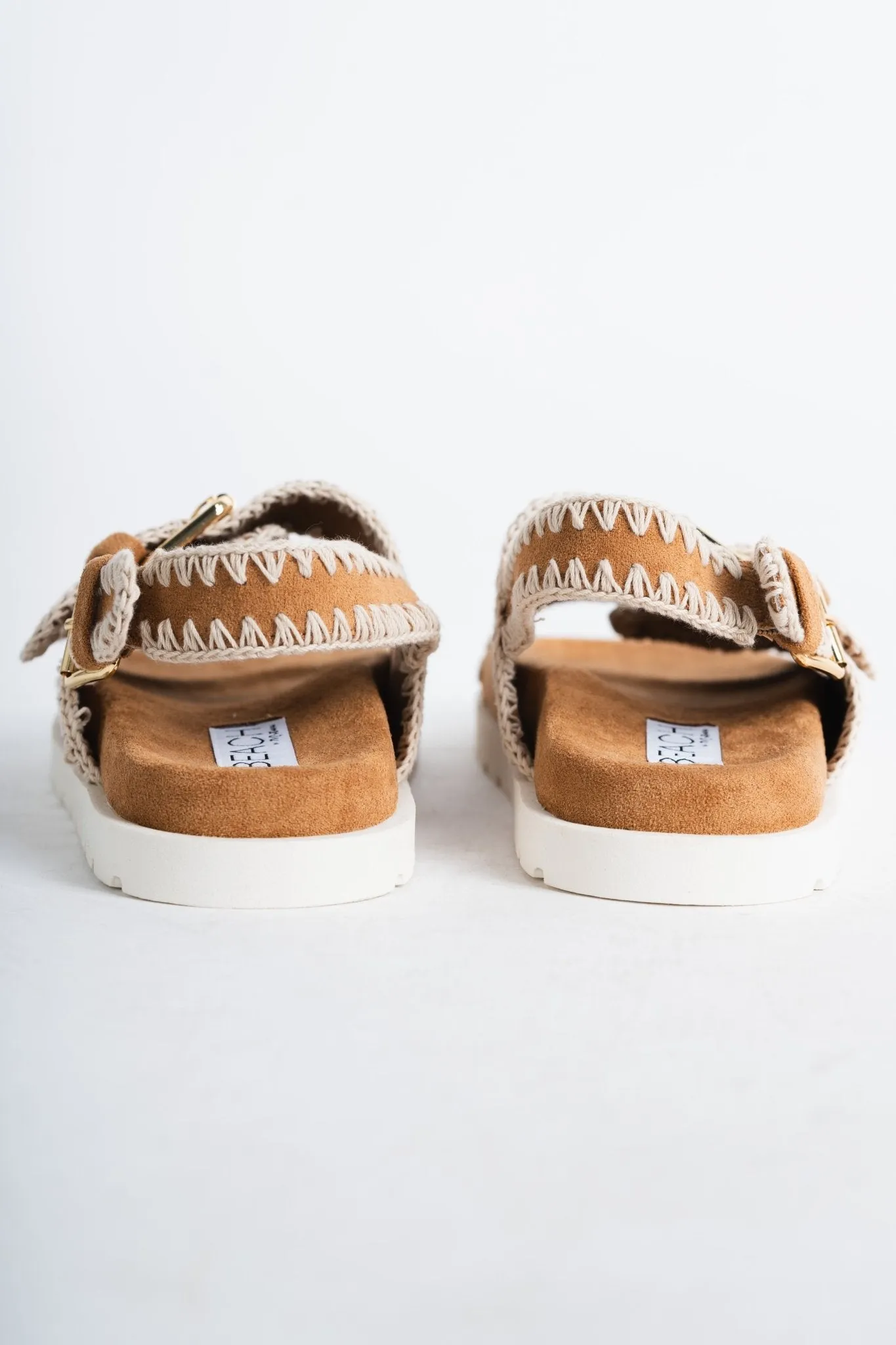 Koa sling back sandal chestnut