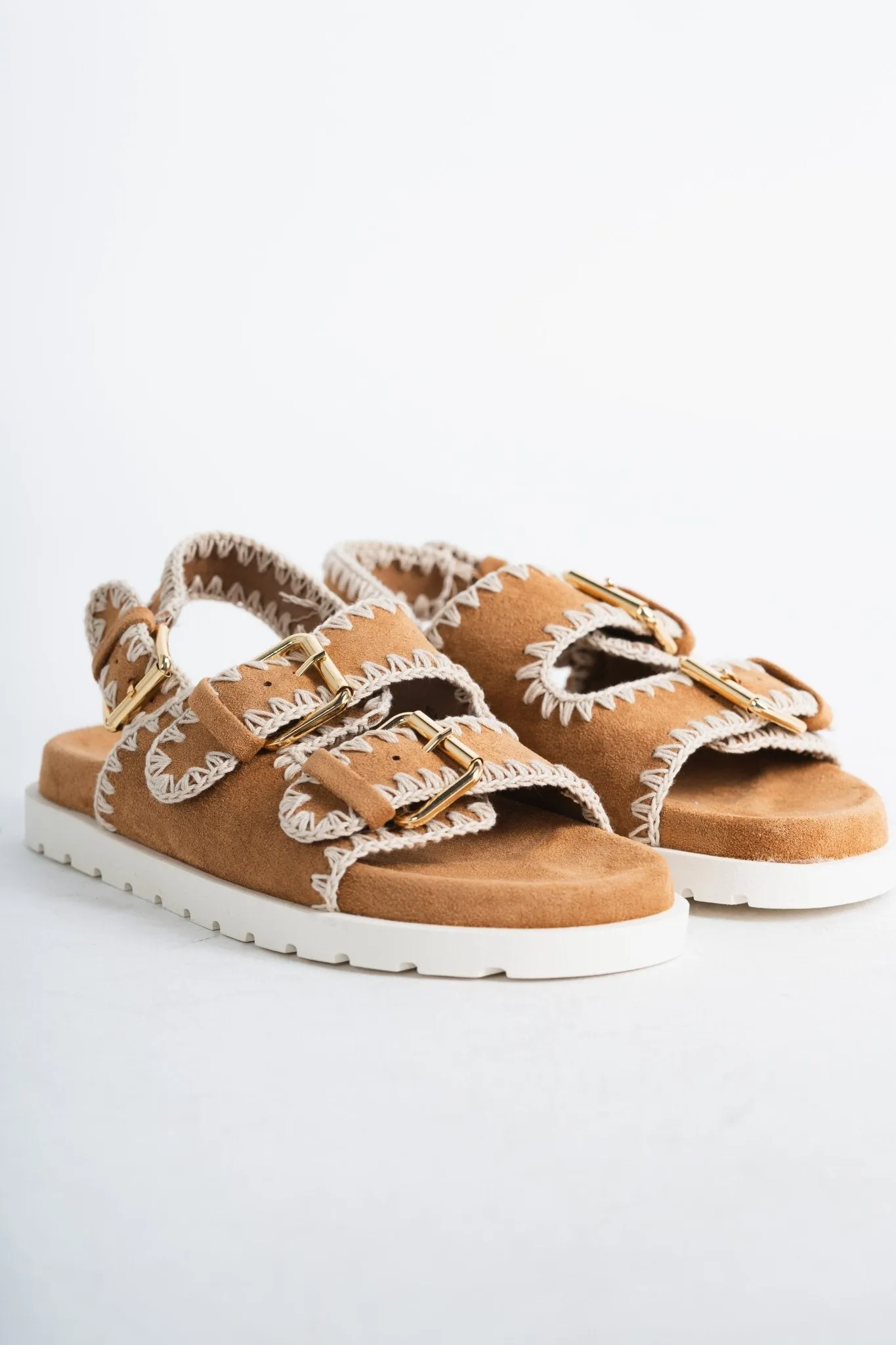 Koa sling back sandal chestnut