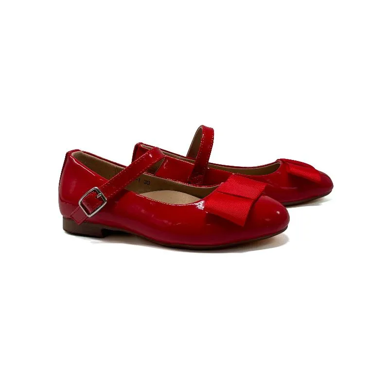 Mamelina Classic Red Patent Bow Mary Jane 62061