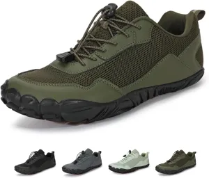 Men Mesh Minimalist Barefoot Beach Shoes Drawstring Lace Up Athletic Hiking Shoes Quick Dry Water Shoes for Swimming Water Yoga Surf Outdoor Sports