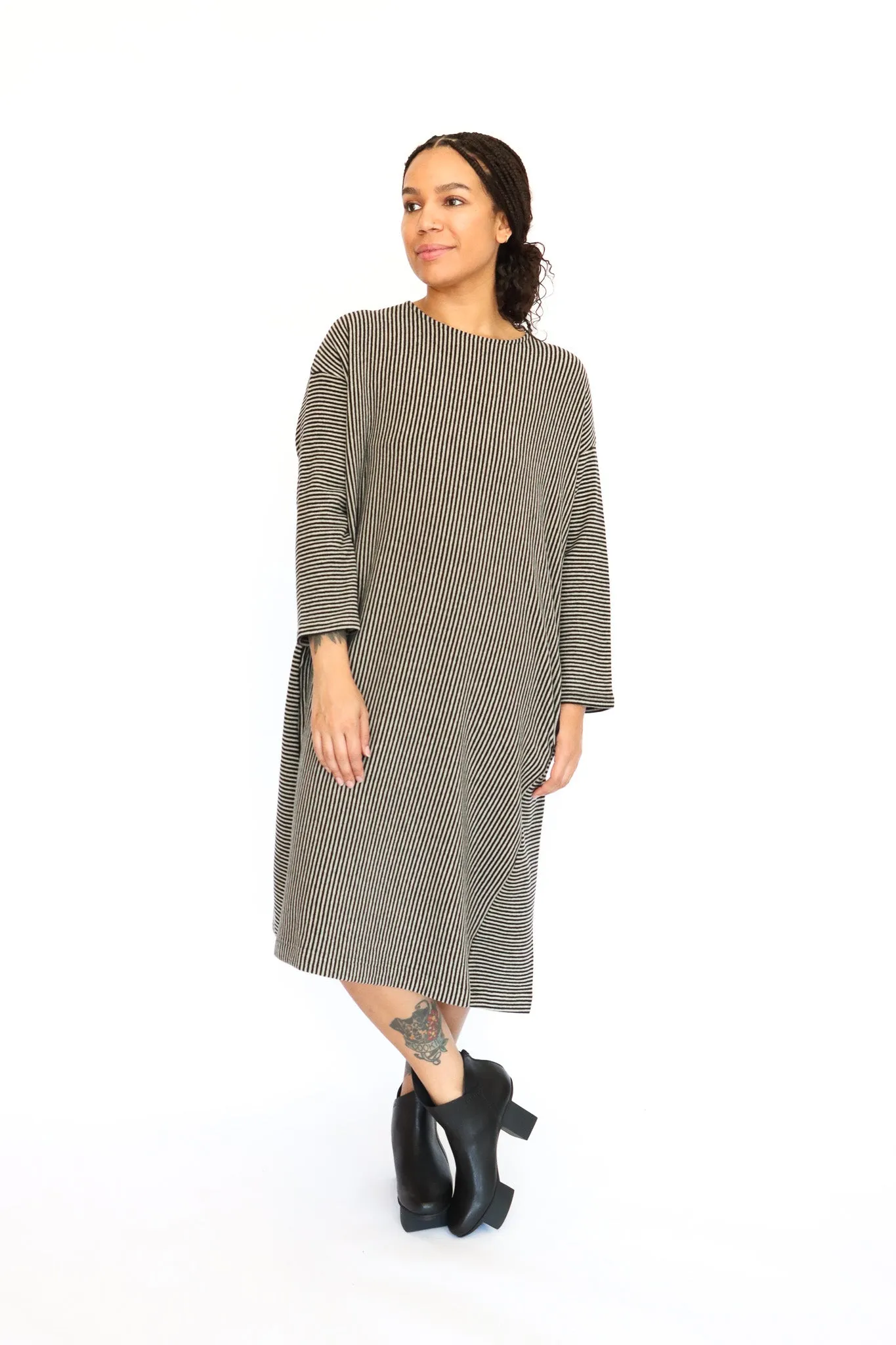 Neirami Striped Midi Dress
